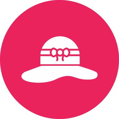 güneş şapkası. Web simgesi vektör illüstrasyonu