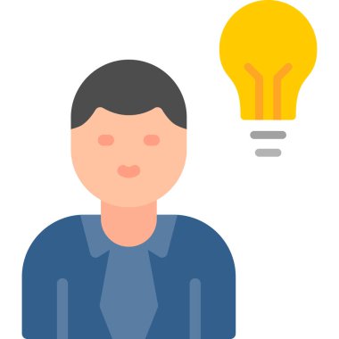 Fikir modern simgesi, vektör illüstrasyonu