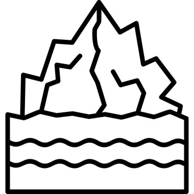 Buzdağı simgesi, modern tasarım illüstrasyonu