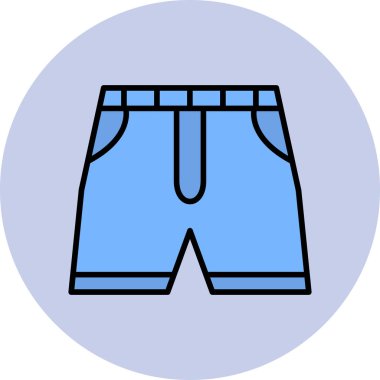 Şort. Web simgesi basit illüstrasyon  