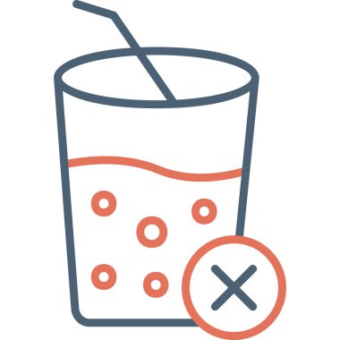 Meyve suyu yok web simgesi basit illüstrasyon işareti