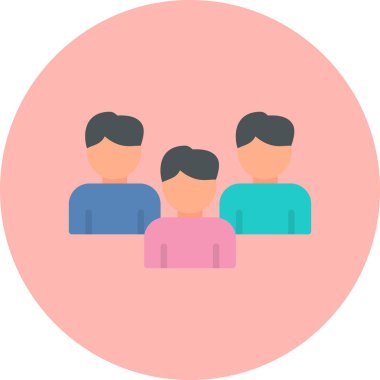 İnsanlar. Web simgesi basit illüstrasyon