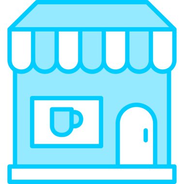 Kafe ikonu, modern tasarım illüstrasyonu