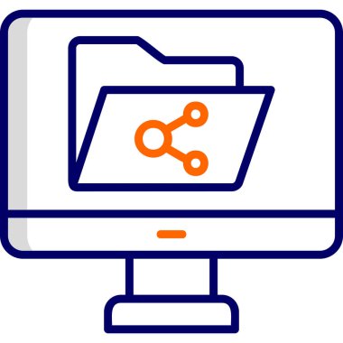 Dosya paylaşım simgesi, vektör illüstrasyonu