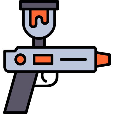 Vektör illüstrasyon, sprey tabancanın ağ simgesi