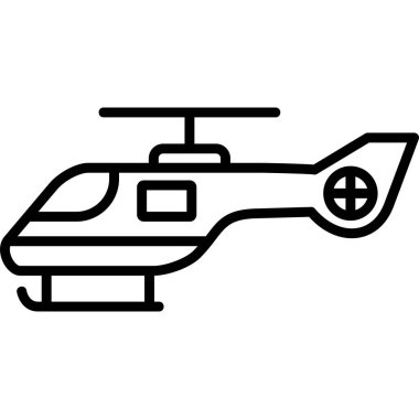 Helikopter. Web simgesi basit illüstrasyon
