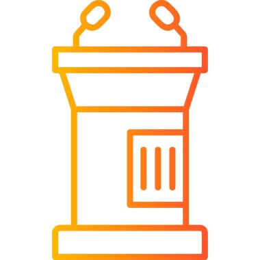 Lectern modern simgesi, vektör illüstrasyonu