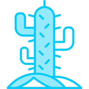 Kaktüs simgesi, modern tasarım illüstrasyonu