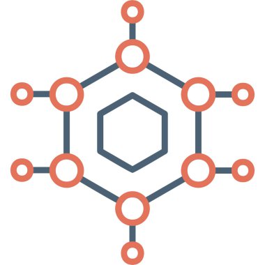 Molekül. Web simgesi basit illüstrasyon