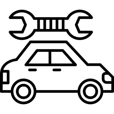 Araba bakımı modern simge, vektör illüstrasyonu
