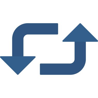 Modern simge, vektör illüstrasyonunu döndür