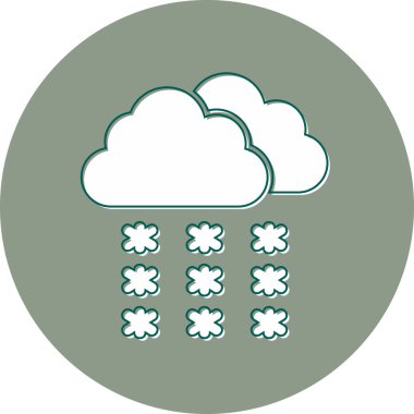 Kar yağışı. Web simgesi basit tasarım