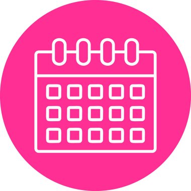 Takvim simgesi, vektör illüstrasyonu basit tasarım