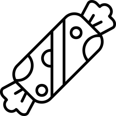 şeker düz simge vektör çizim