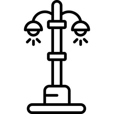 Sokak ışığı modern simgesi, vektör illüstrasyonu