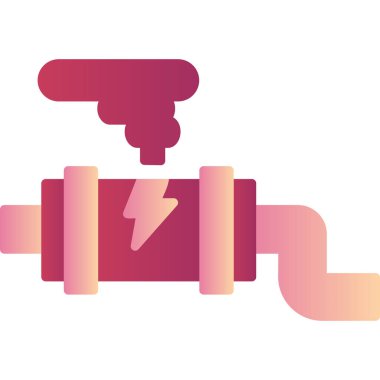 Gaz Sızıntısı vektör illüstrasyonu