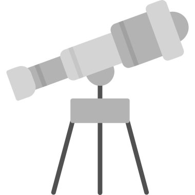 Teleskop. Web simgesi basit illüstrasyon