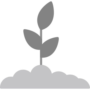 Bitki yetiştiriyorum. Web simgesi basit illüstrasyon