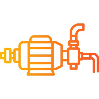 Su pompası modern simge, vektör illüstrasyonu 