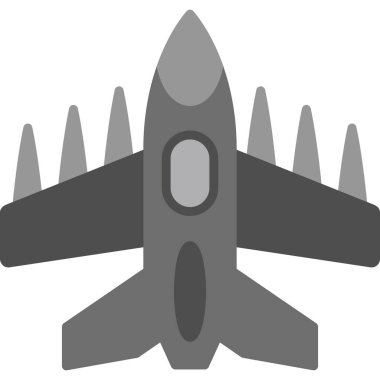 Savaş jeti. Web simgesi vektör illüstrasyonu