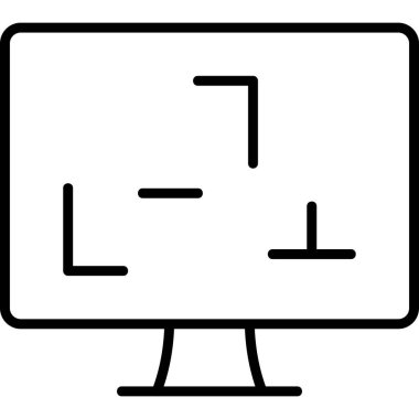 Bilgisayar. Web simgesi basit illüstrasyon 