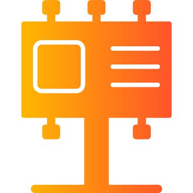 Reklam panosu. Web simgesi basit illüstrasyon