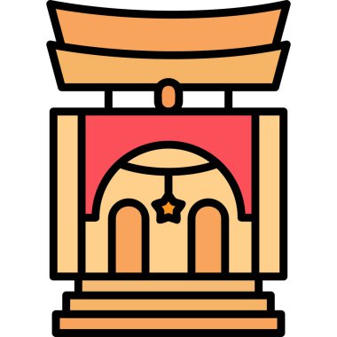 Kiliseye. Web simgesi basit tasarım