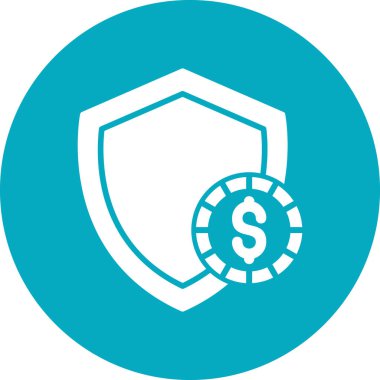 Koruma çizgisi simgesi, vektör illüstrasyonu