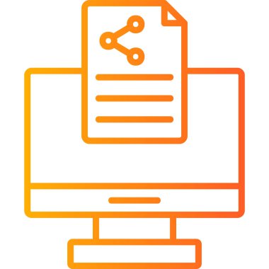 Modern simge vektör illüstrasyonu paylaşılıyor