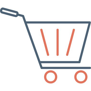 Trolley icon, illustration for web