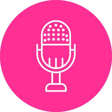 mikrofon simgesi vektör illüstrasyonu