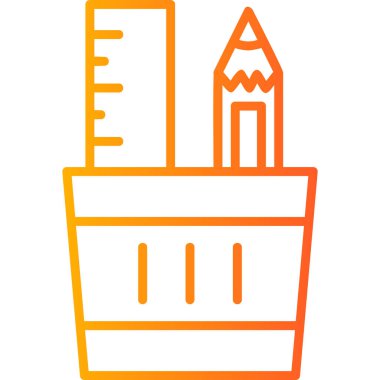 Kalem. Web simgesi basit illüstrasyon