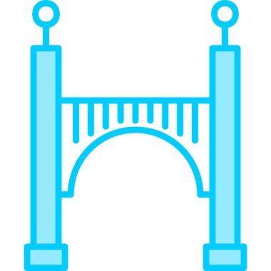 Köprü modern simgesi, vektör illüstrasyonu