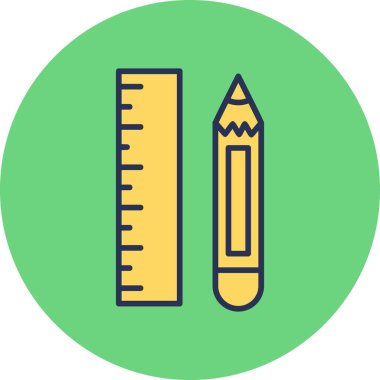 kalem ve cetvel kutsal kişilerin resmi, vektör çizim