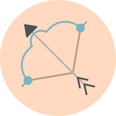 Viking yayı ve oku. Web simgesi basit illüstrasyon