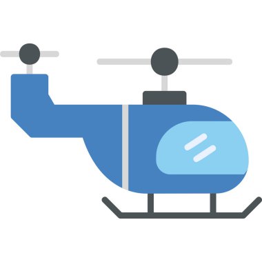 Helikopter. Web simgesi basit illüstrasyon