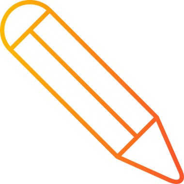 Kalem vektör simgesi. biçim iki renkli düz sembol, mavi ve beyaz renkler, yuvarlak açılar, açık arkaplan