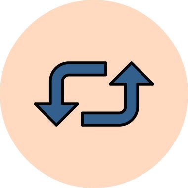 Modern simge, vektör illüstrasyonunu döndür