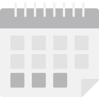 Takvim simgesi, vektör illüstrasyonu basit tasarım