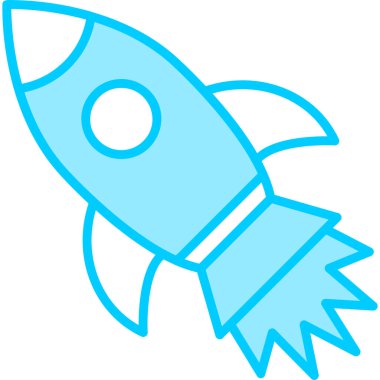 roket ikonu vektör illüstrasyonu