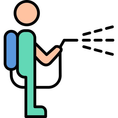 Dezenfekte. Web simgesi basit illüstrasyon