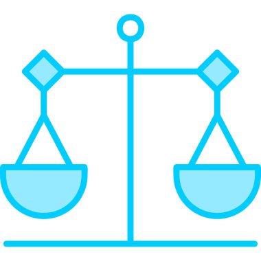 Adalet. Web simgesi vektör illüstrasyonu 