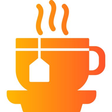 Çay Kupası satırı vektör simgesi