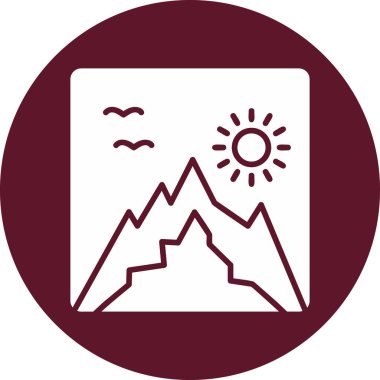 Doğa ikonu vektör illüstrasyonunun çizgi film fotoğrafı