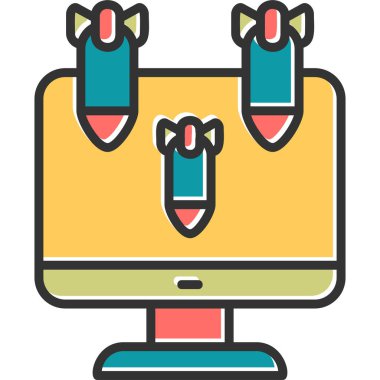 Ddos modern simgesi, vektör çizimi\\