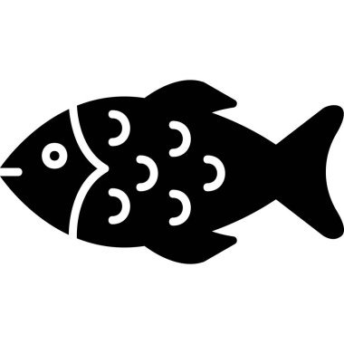 Balık. Web simgesi basit illüstrasyon