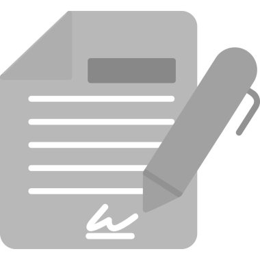 Contract icon, vector illustration simple design