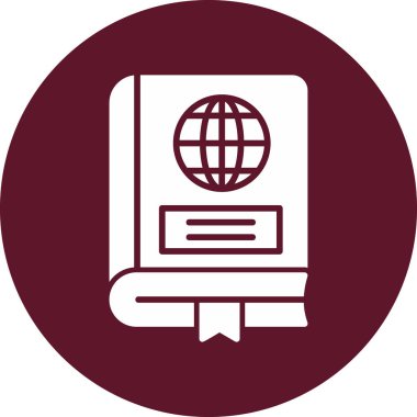 Coğrafya kitabı simgesi, modern tasarım illüstrasyonu