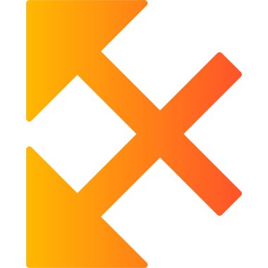 simple and minimalistic vector icon of the intersecting arrows