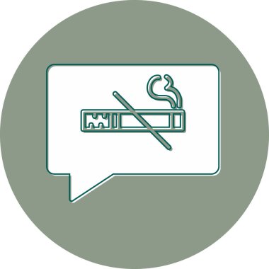 Tütün Günü Yok, basit web simgesi çizimi 